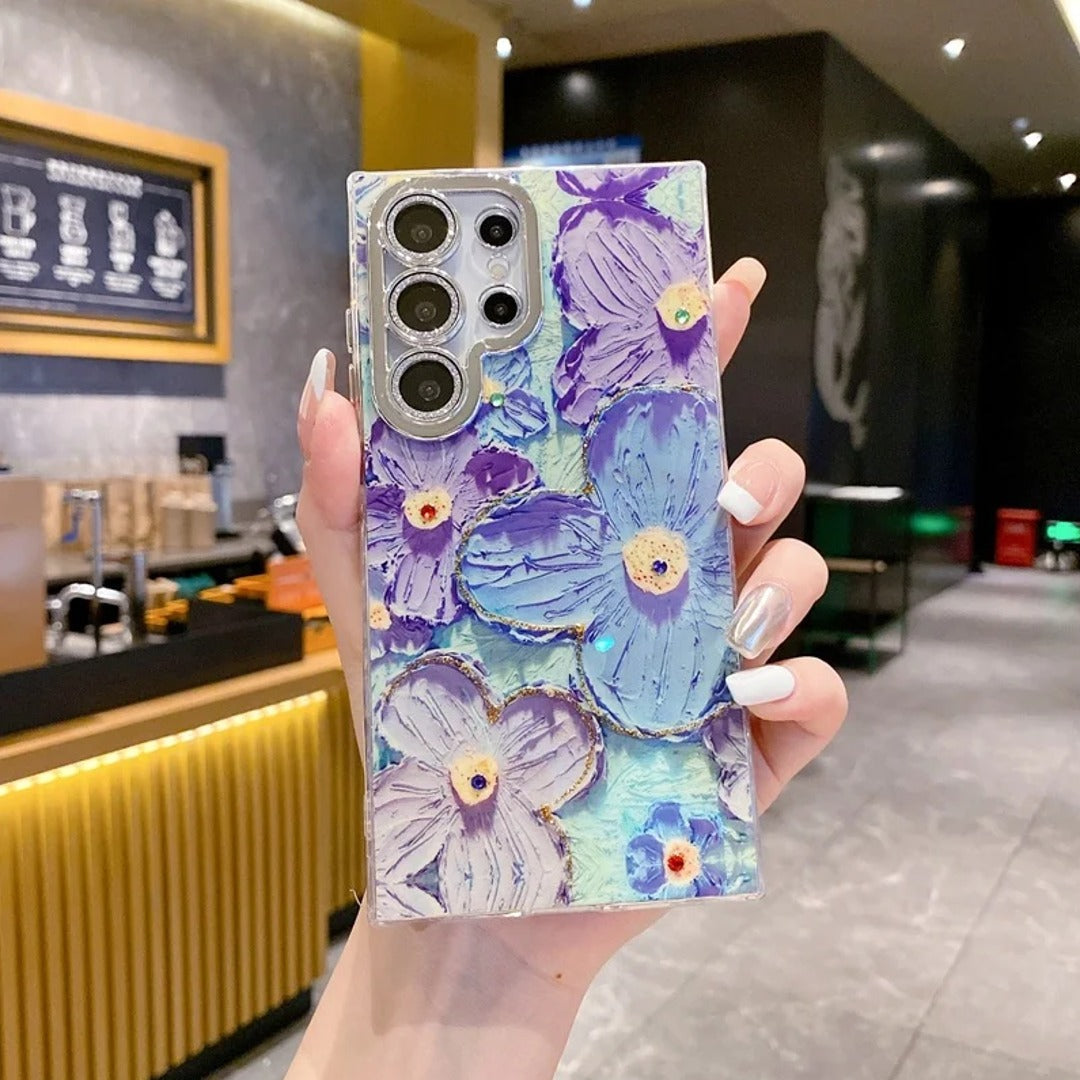 Lustrous Floral Art Phone Case - Samsung