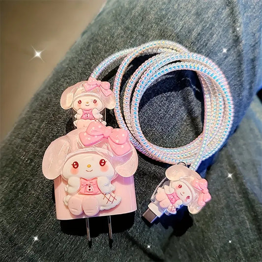 Glitter Charm Bunny Charger Protector Kit