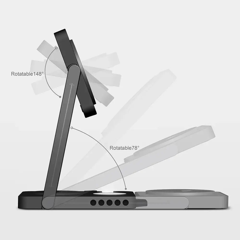 Versatile 4-in-1 Folding Wireless Charger with MagSafe