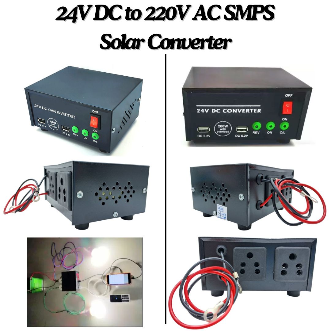 12V/24V DC to 220V AC SMPS Solar Converter