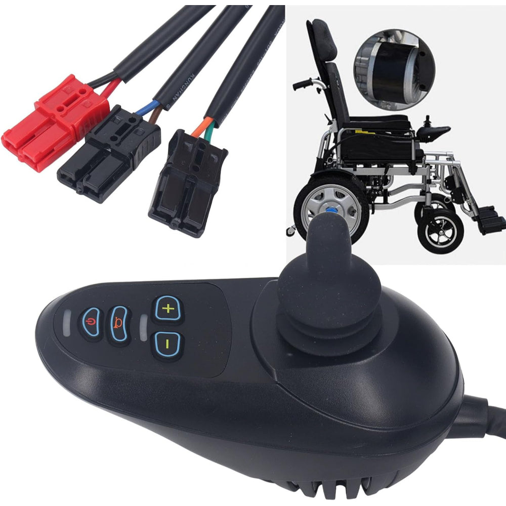 24V Electric Wheelchair Joystick Controller with 2 Pole Grid Connector