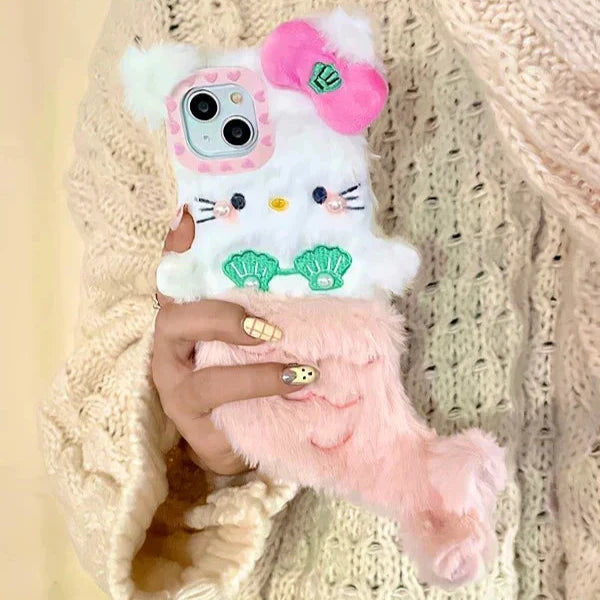 Hello Kitty Mermaid Fuzzy Phone Case