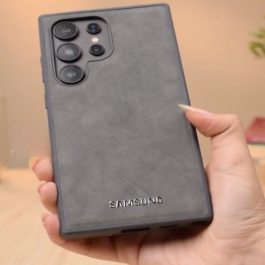 Galaxy S24 Ultra - Vintage Leather Armor Case