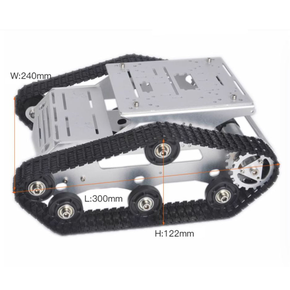 2WD Export Quality tank chassis smart car crawler robot Chassis Silver Color DIY