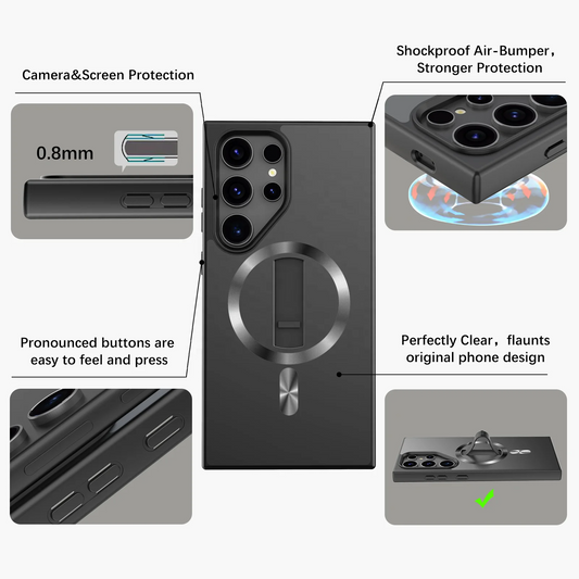 Galaxy S24 Ultra Armor Flex Hybrid Magnetic Stand Case