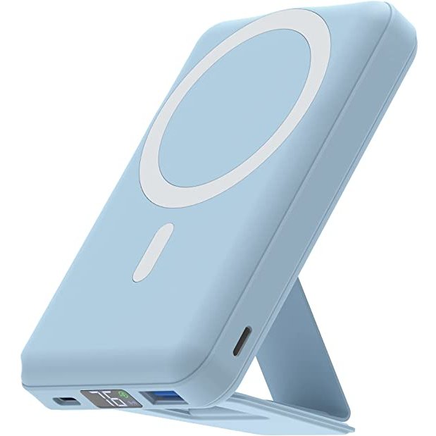 Wireless Slim Magnetic Power Bank with Foldable Stand