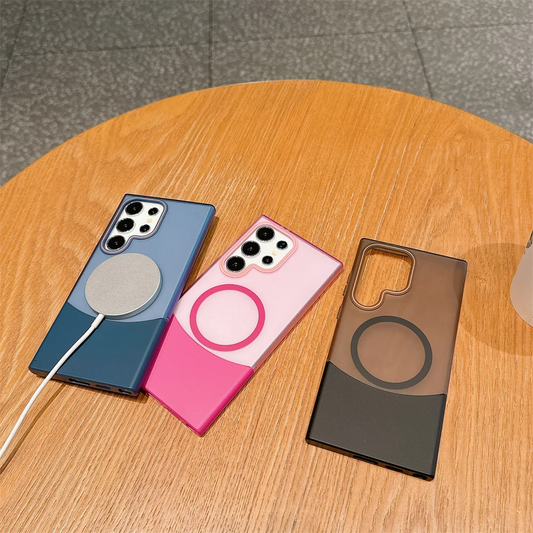 Matte Splicing Hit Color magsafe Case-Samsung