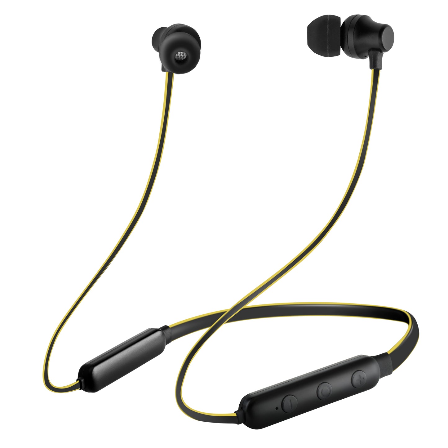 pTron InTunes Lite High Bass In-Ear Wireless Headphones With Mic - (Black/Yellow)