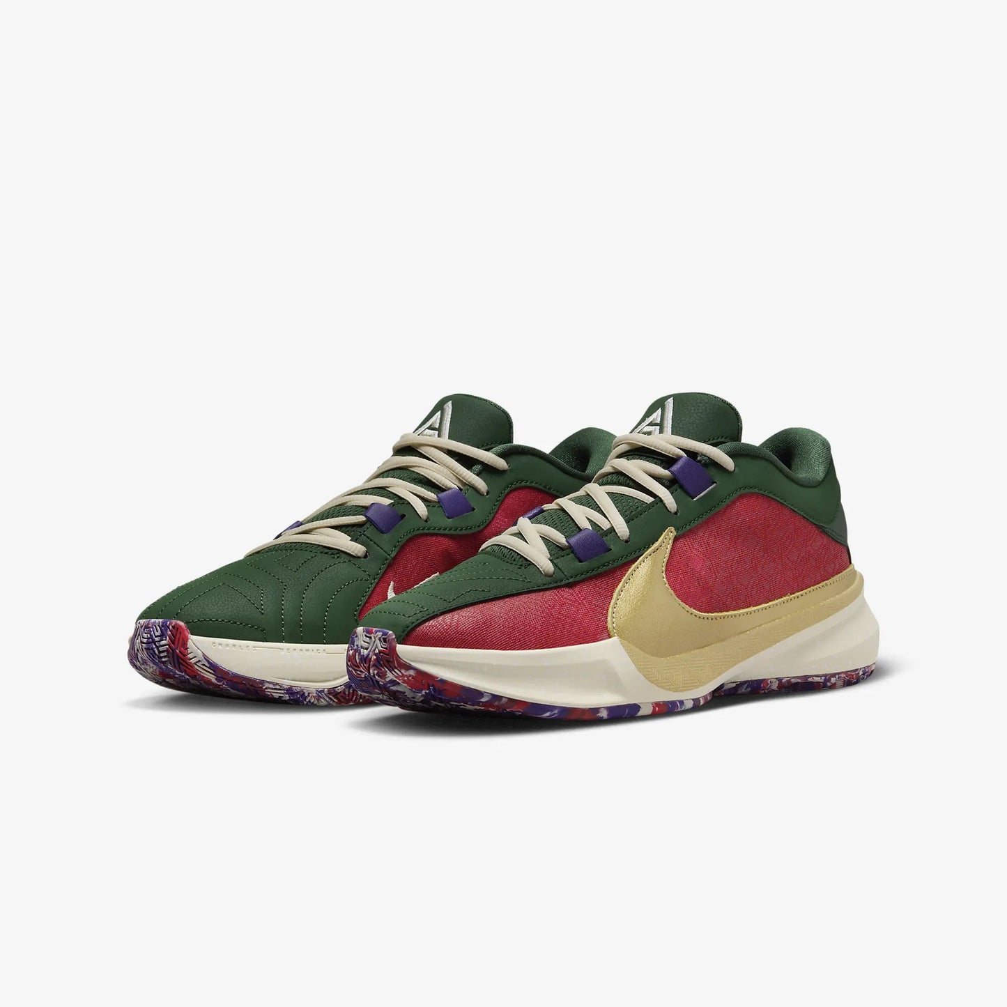 Nike | FREAK 5 EP { GYM RED/METALLIC GOLD-FIR-COURT PURPLE