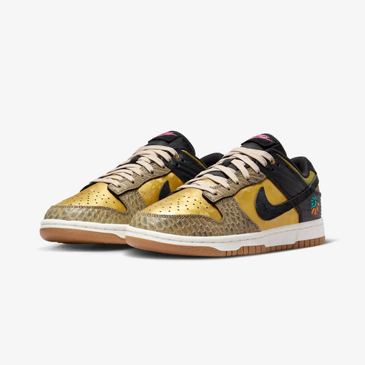 Nike | DUNK LOW PREMIUM { BLACK/KHAKI-METALLIC GOLD-MEDIUM ASH