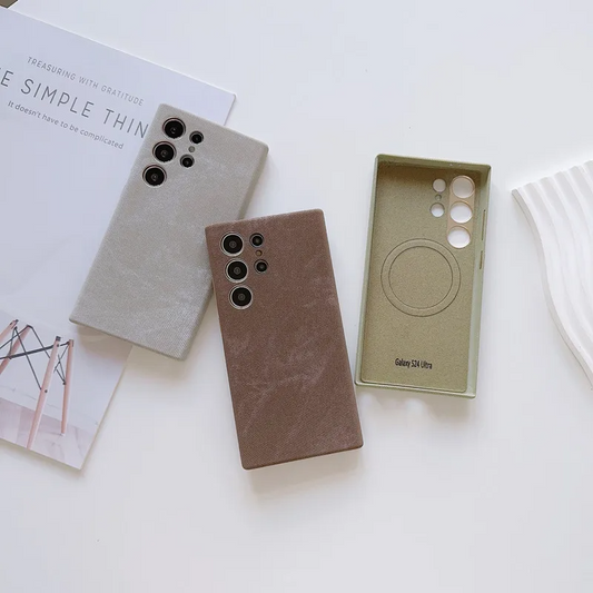 Flannel Fabric Hard PC Back Case - Samsung