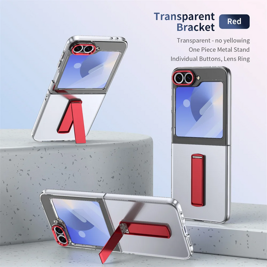 Galaxy Z Flip6 Crystal Armor Case with Kickstand