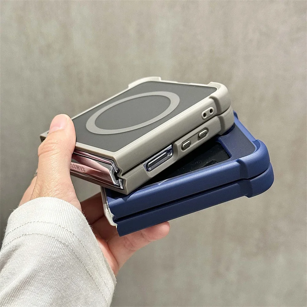 Luxury Magnetic Wireless Charging Matte Case-Samsung