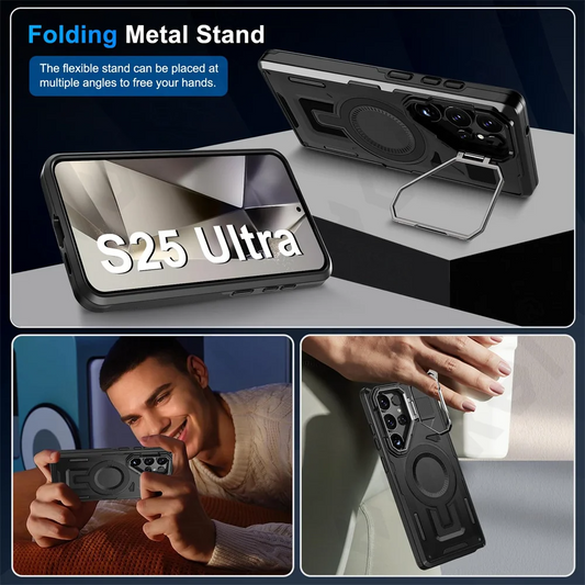 Military Grade Built-In-Camera Stand Cover Case-Samsung