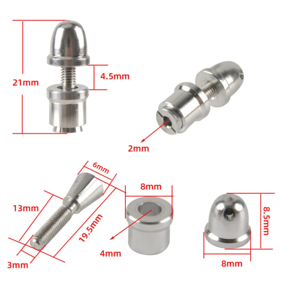 2mm RC Aluminum Bullet Propeller Adapter Holder for Brushless Motor