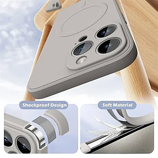 Premium Embossed Magsafe Lens Shield Case - iPhone