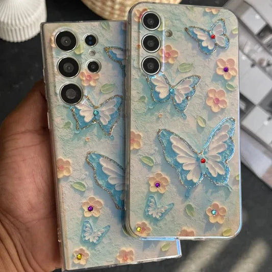 Butterfly and Chamomile Flower Case - Samsung