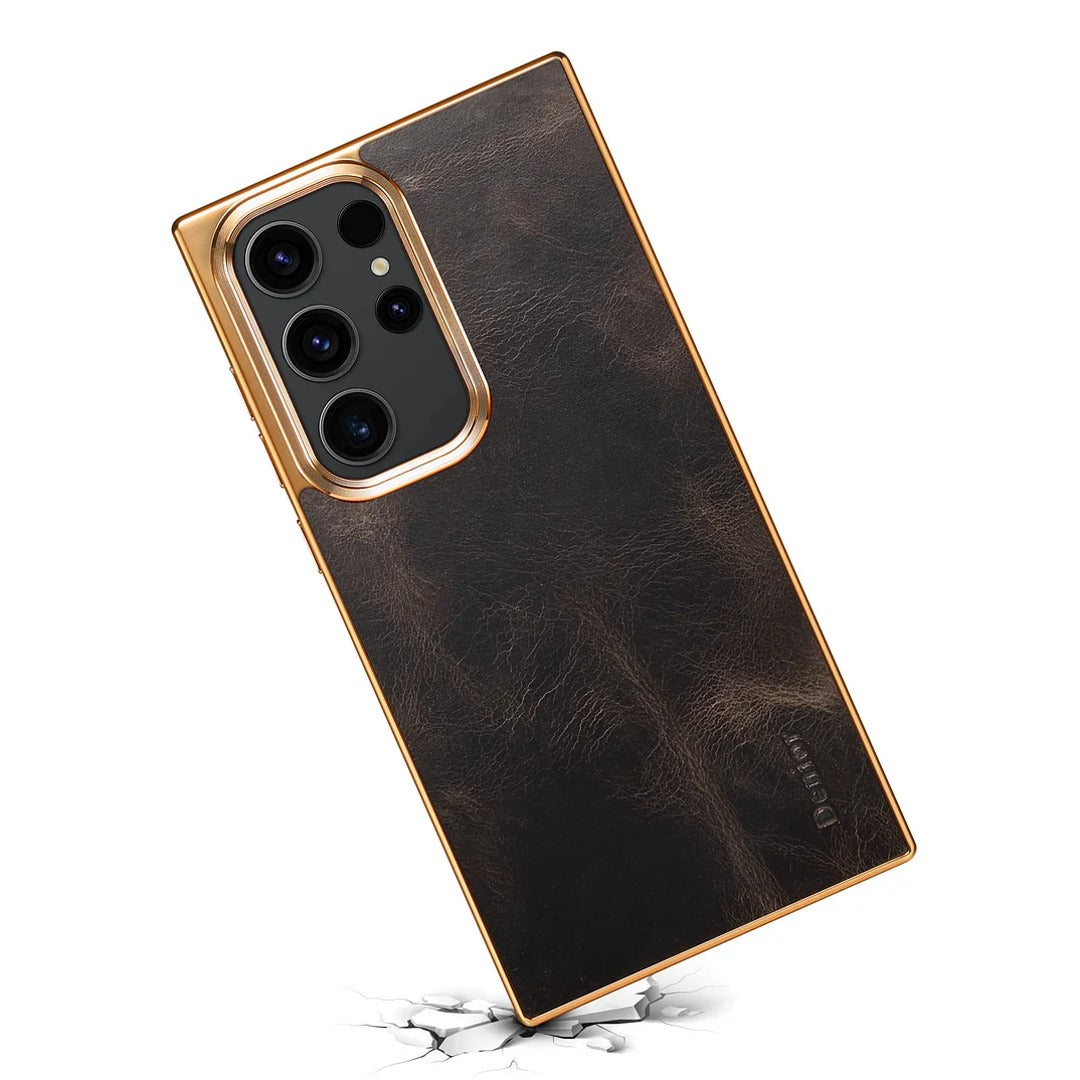 Steel Shield Leather Frame Case - Samsung