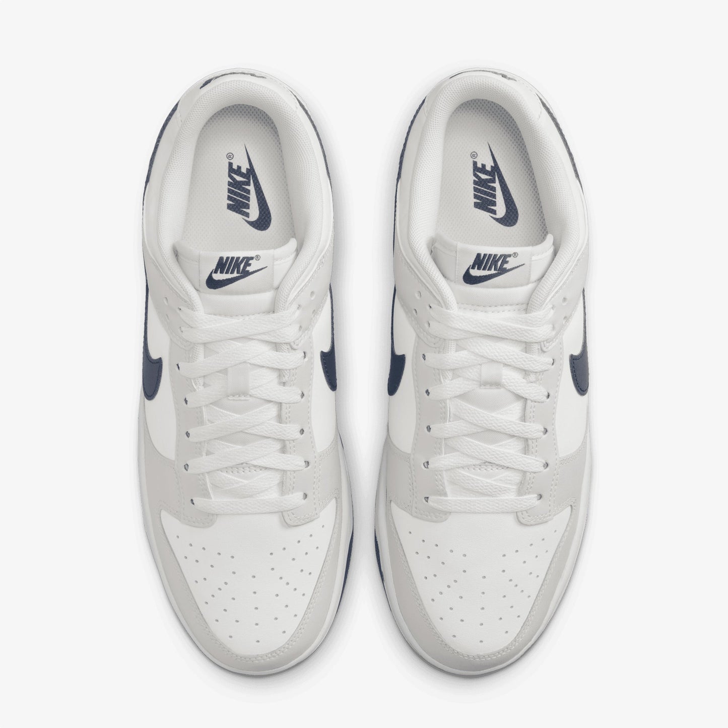 NIKE | DUNK LOW RETRO { SUMMIT WHITE/MIDNIGHT NAVY-PLATINUM TINT