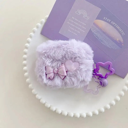Cloudy Plush Bow AirPods Cover