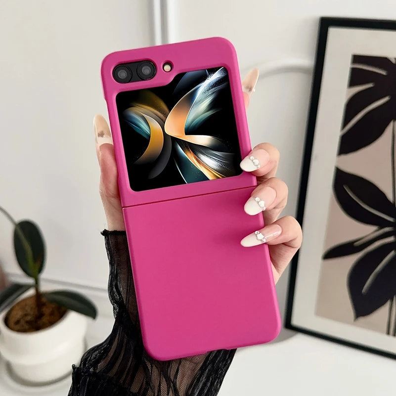 Galaxy Z Flip Series Ultra Thin Skin Texture Gradient Fold Case