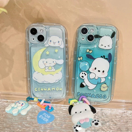 Cute Cartoon Phone Case with Charm