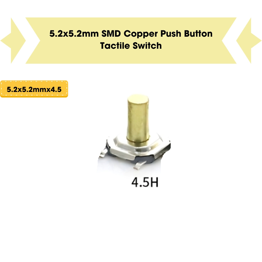 5.2x5.2mm SMD Push Button Tactile Switch