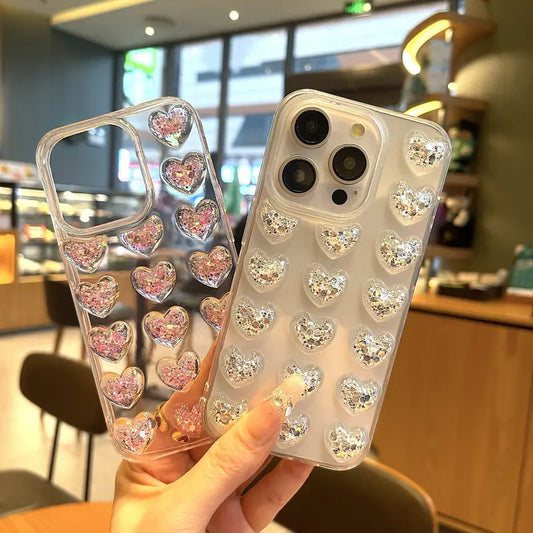Glam Love Heart Phone Case