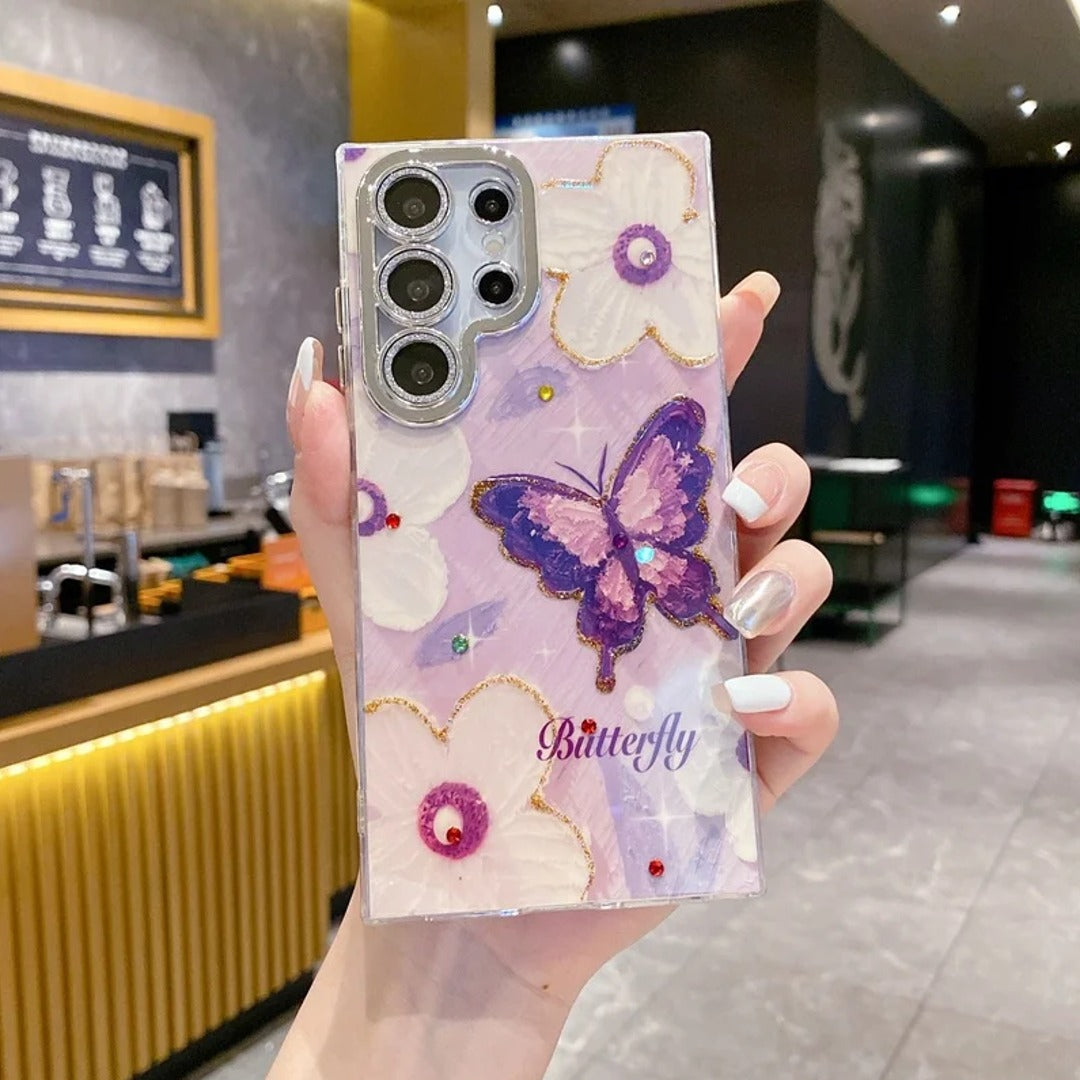 Lustrous Floral Art Phone Case - Samsung