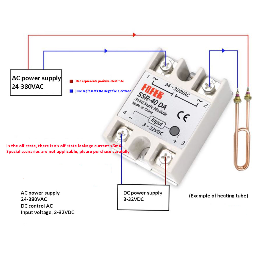 Single Phase Solid State Relay 250V SSR-90DA 90A DC Control AC