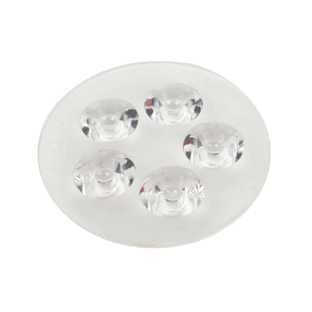 Polycarbonate Lens for 5 LED Base Plate