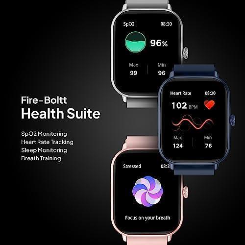 Fire-Boltt Ninja Call Pro Max 2.01” Display Smart Watch, Bluetooth Calling, 120+ Sports Modes, Health Suite, Voice Assistance