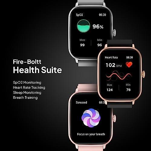 Fire-Boltt Ninja Call Pro Max 2.01” Display Smart Watch, Bluetooth Calling, 120+ Sports Modes, Health Suite, Voice Assistance