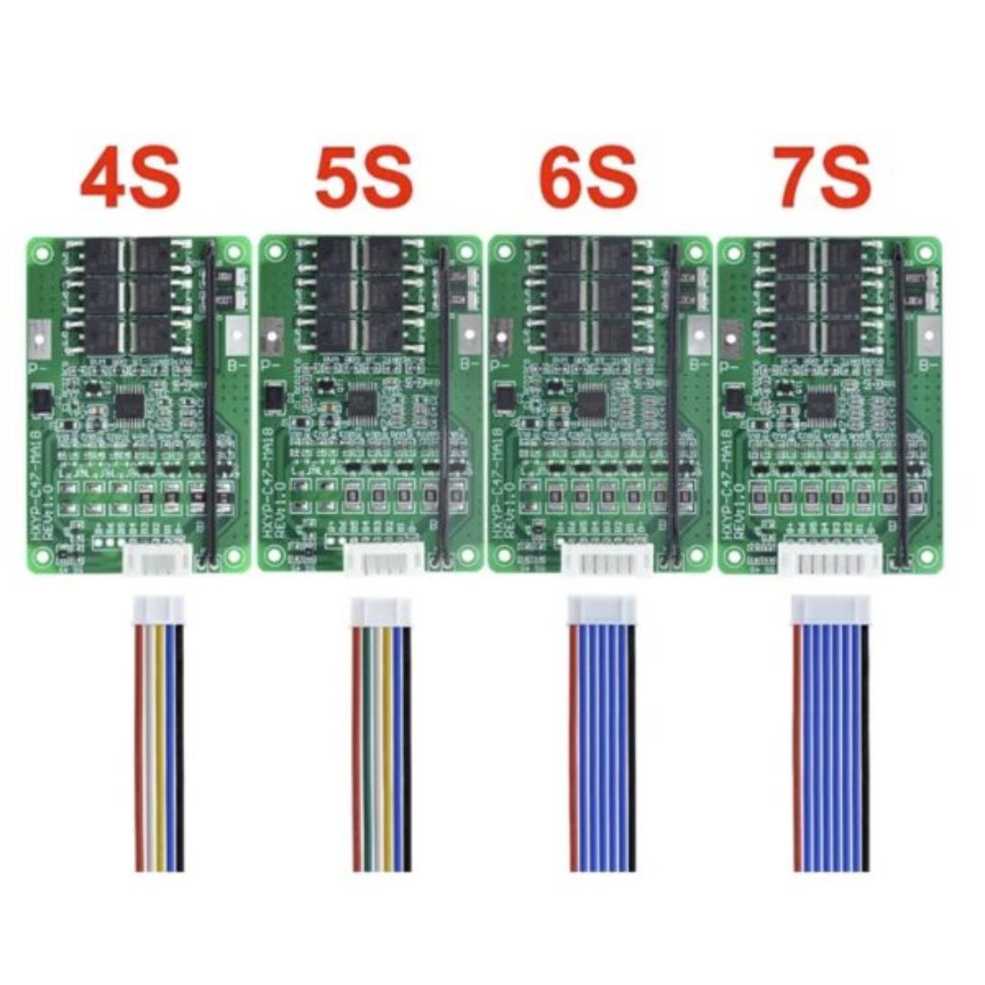 22.2V BMS 6S 20A NMC 18650 Lithium Battery Protection Board