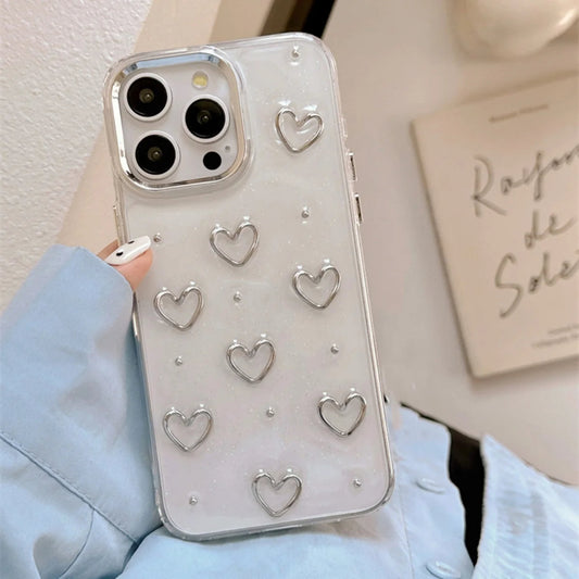Stylish Clear Heart Design Case