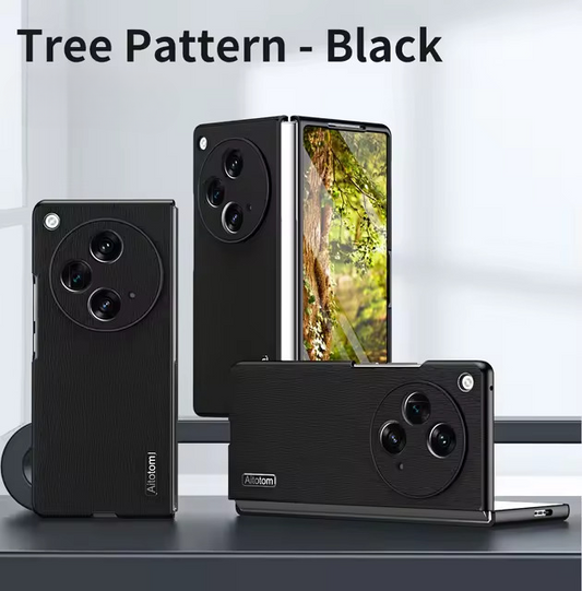 Tree Pattern Leather Folding Shockproof Case - OnePlus Open