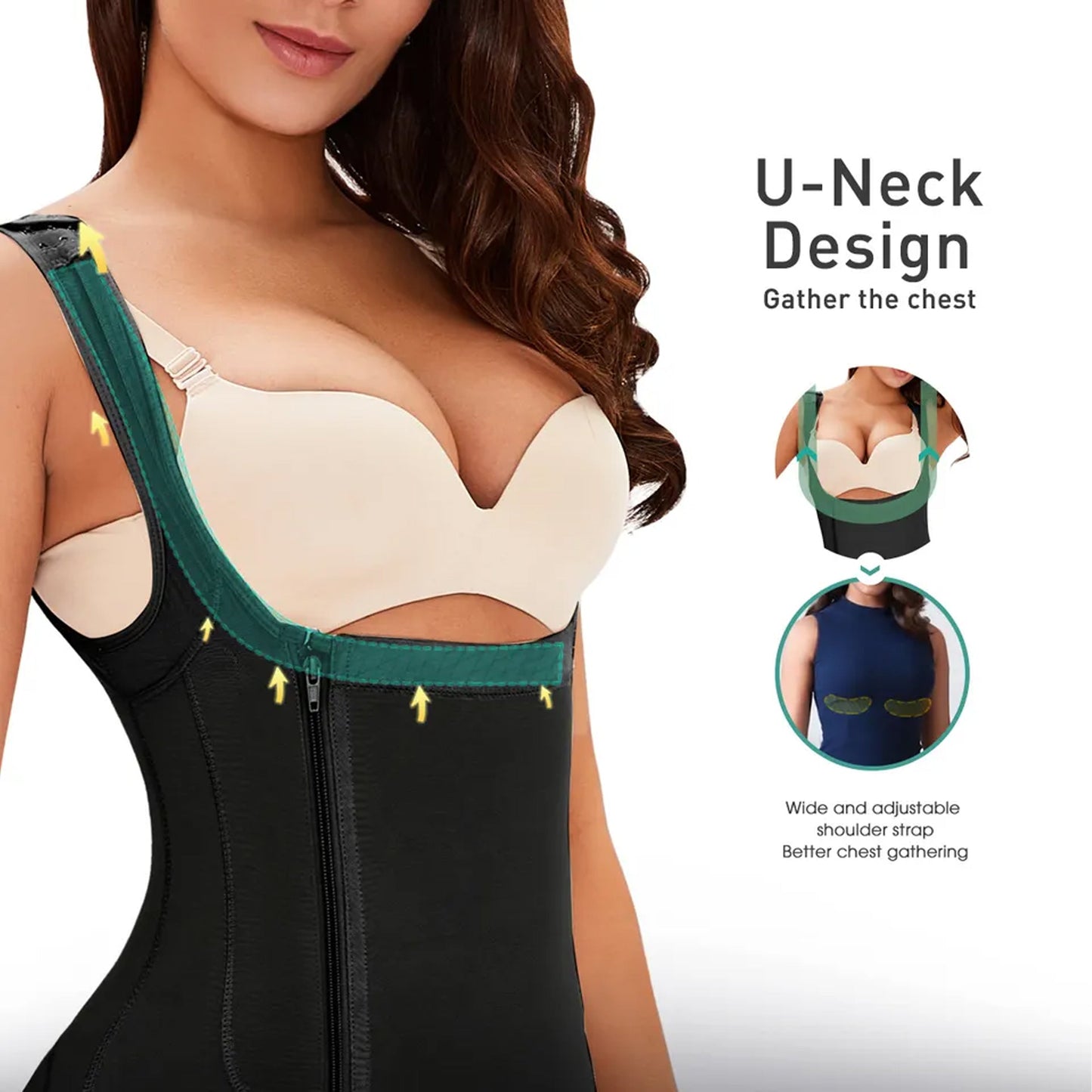 Women's Plus Size Bodysuit High Waist Trainer Full Body Shapers