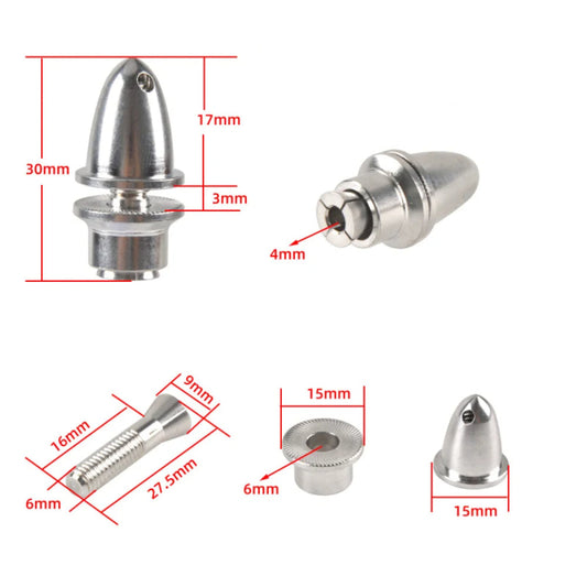 4mm RC Aluminum Bullet Propeller Adapter Holder for Brushless Motor