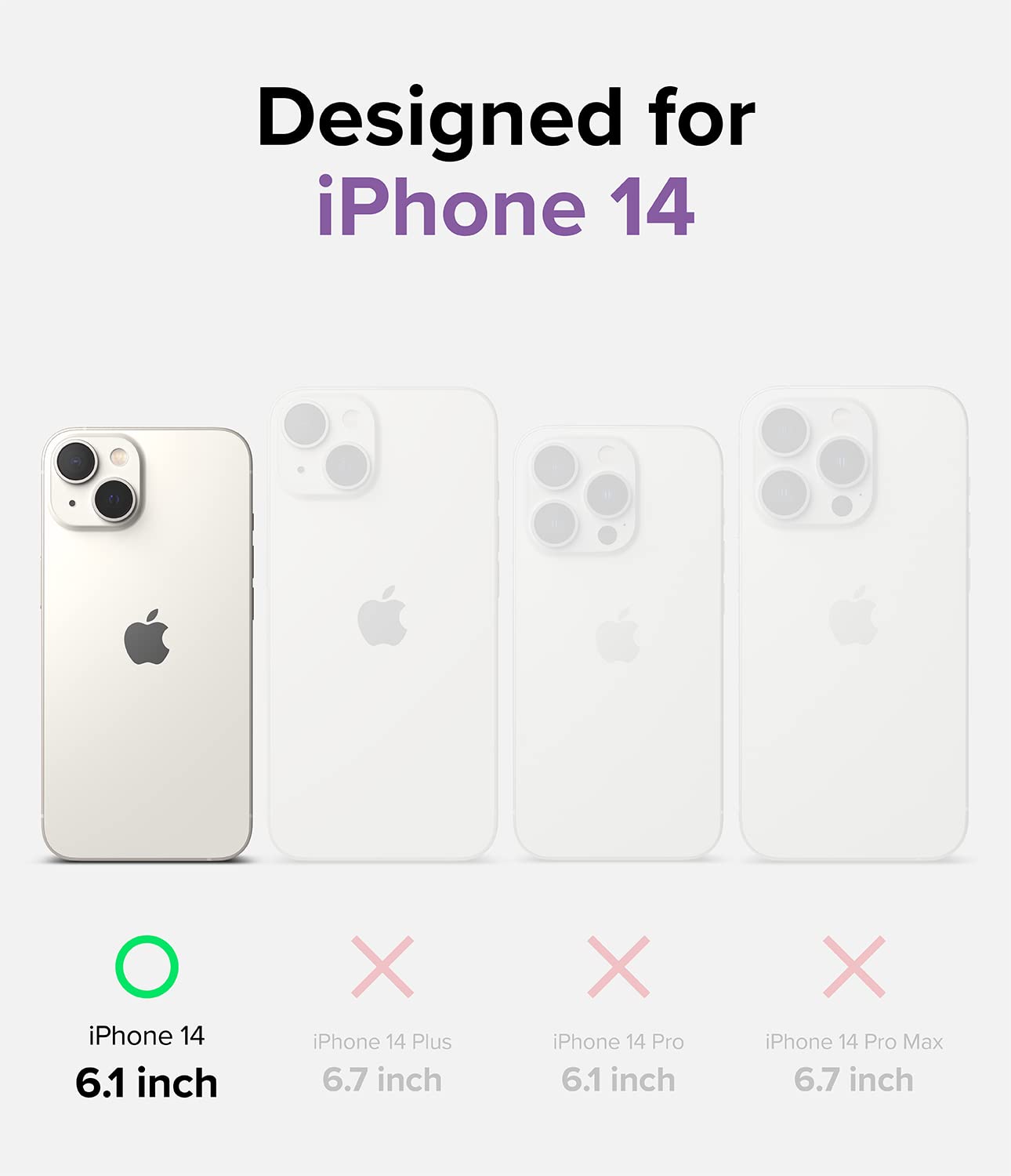 (Refurbished) Apple iPhone 14 Fusion Bumper - Clear Purple