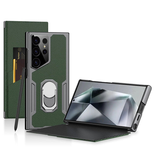 Luxury Leather Card Holder Kickstand Case - Samsung