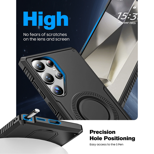 Armored Anti-Fall Rotating Ring Camera Protection Case - Samsung