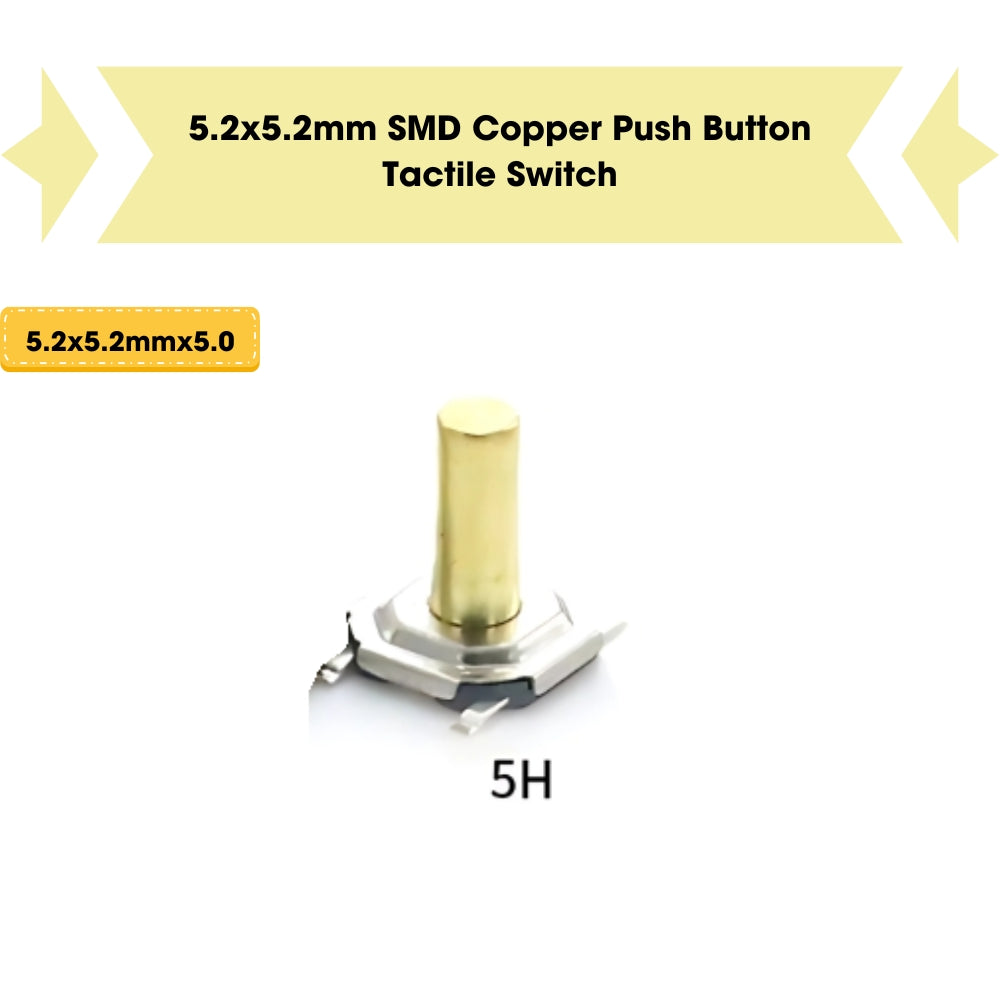 5.2x5.2mm SMD Push Button Tactile Switch