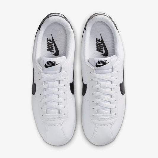 NIKE | CORTEZ LEATHER { WHITE/BLACK