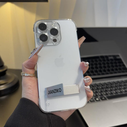 Flawless Clear Metal Kickstand Case - iPhone