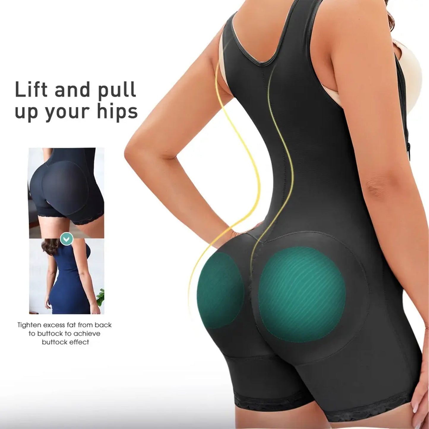 Women's Plus Size Bodysuit High Waist Trainer Full Body Shapers