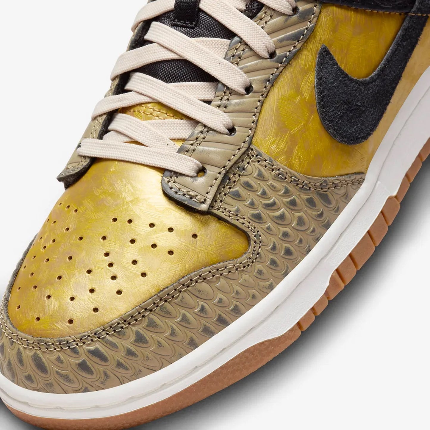 Nike | DUNK LOW PREMIUM { BLACK/KHAKI-METALLIC GOLD-MEDIUM ASH
