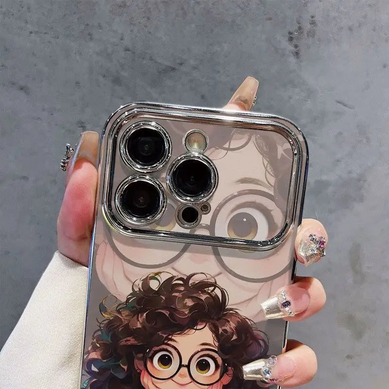 Curly Cutie Phone Case with Charm