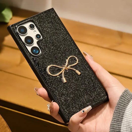 3D Bow Shiny Protective Phone Case - Samsung