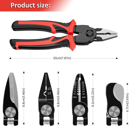 5-in-1 Multifunctional Pliers Tool Kit With 5 Interchangeable Heads