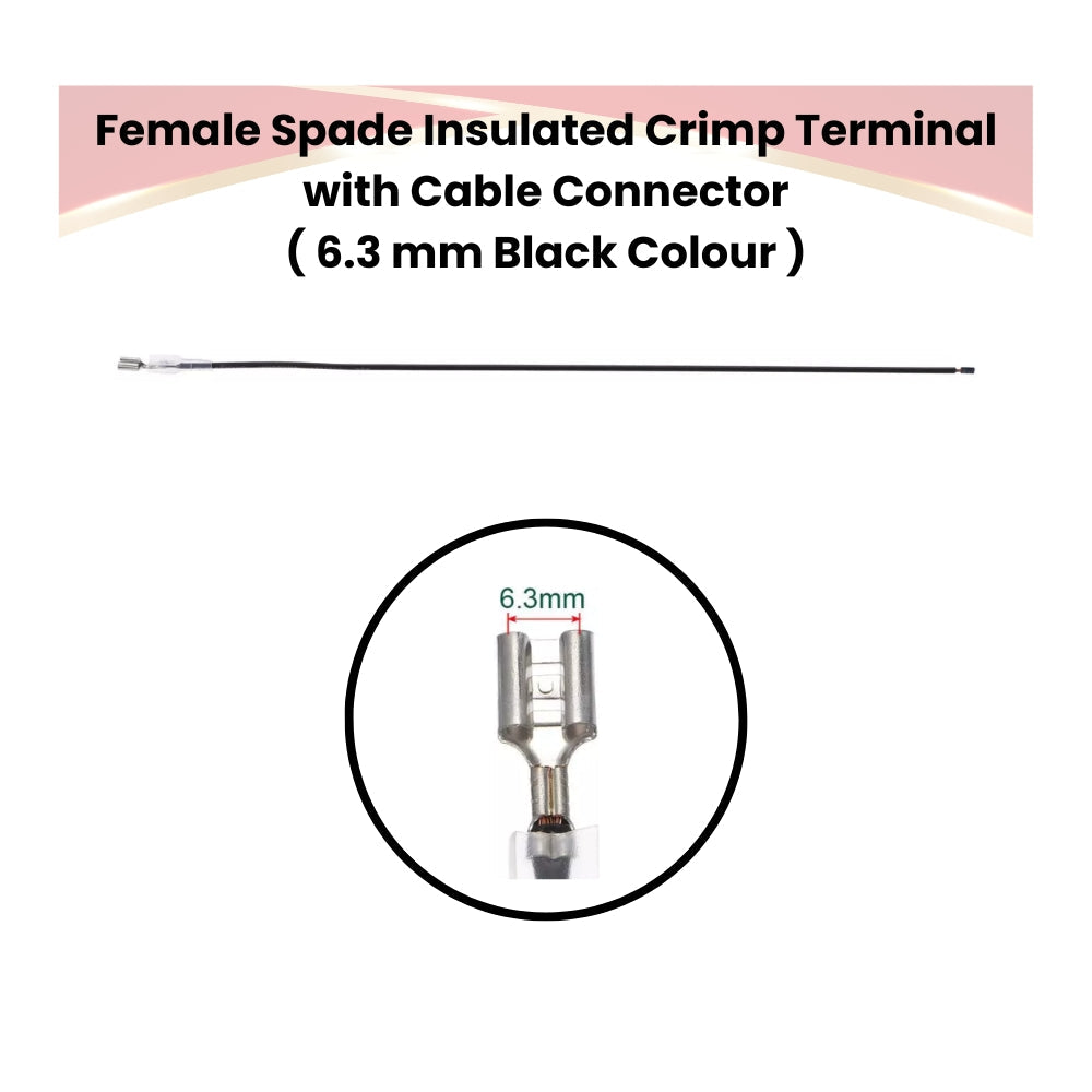 Female Spade Insulated Crimp Terminal with Cable Connector